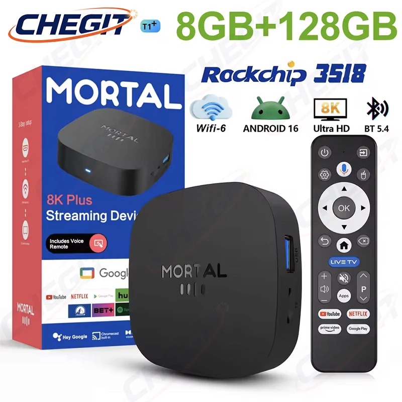 Nowy T1+ 8K HD TV Box 2026, An – Khadas Vim4 8Gb recenzja i cena